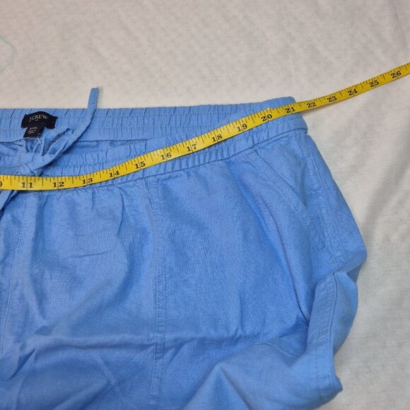 J. Crew Women's Blue Linen Blend Drawstring Shorts Size XXL NWT (02) - Picture 10 of 12